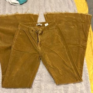 Lil’ Bee’s Bohemian Mustard Yellow Corduroy Bell Bottoms Sz 6